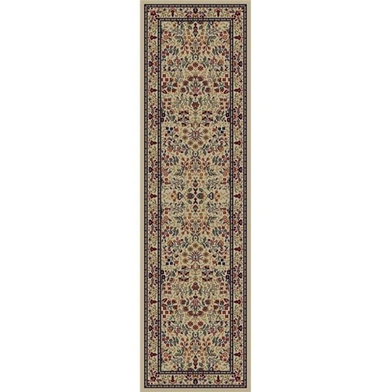 Concord Global 41122 2 ft. 3 in. x 7 ft. 7 in. Jewel Sarouk - Ivory