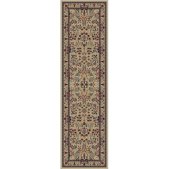 Concord Global 41122 2 ft. 3 in. x 7 ft. 7 in. Jewel Sarouk - Ivory