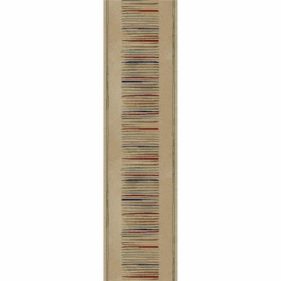Concord Global 41326 6 ft. 7 in. x 9 ft. 3 in. Jewel Stripes - Ivory