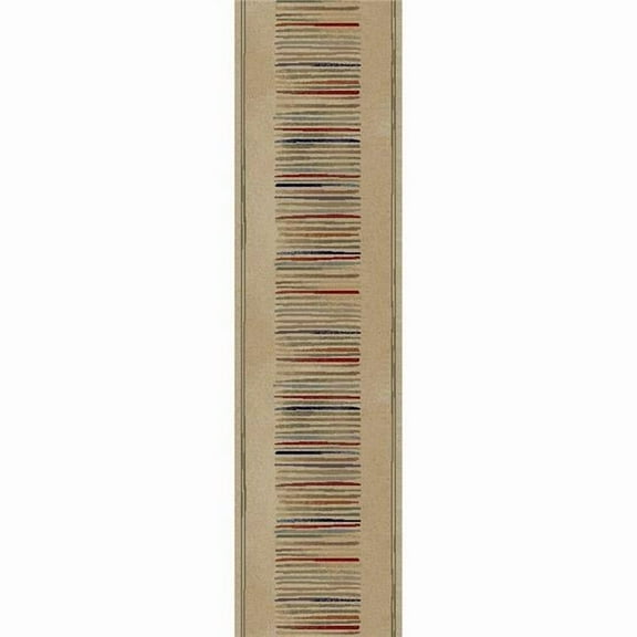 Concord Global 41327 7 ft. 10 in. x 9 ft. 10 in. Jewel Stripes - Ivory