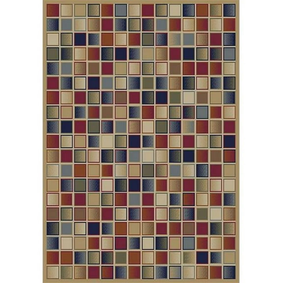 Concord Global 41713 2 ft. 7 in. x 4 ft. Jewel Checkboard - Gold