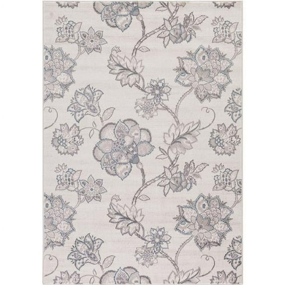 Concord Global 45127 7 ft. 10 in. x 10 ft. 6 in. Lara Floral Harmony - Ivory