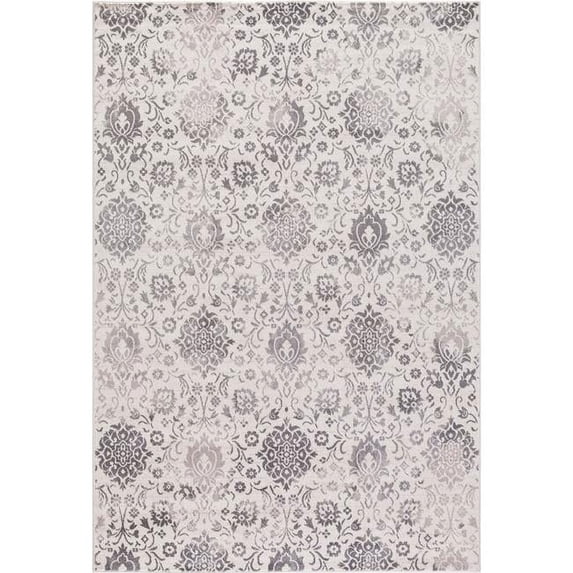 Concord Global 45627 7 ft. 10 in. x 10 ft. 6 in. Lara Soft Damask - Ivory