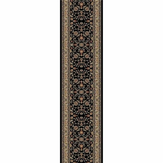 Concord Global 49336 6 ft. 7 in. x 9 ft. 3 in. Jewel Marash - Black