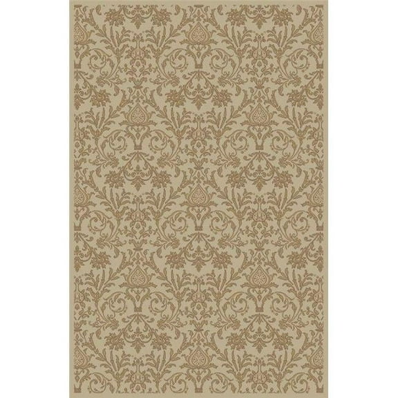 Concord Global 49428 9 ft. 3 in. x 12 ft. 6 in. Jewel Damask - Ivory