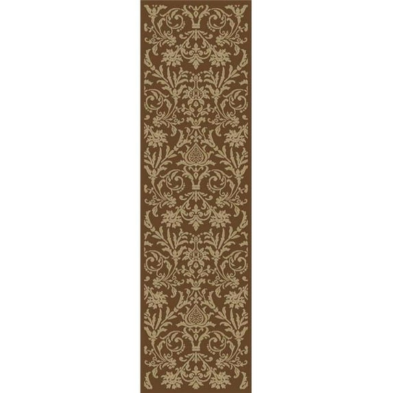 Concord Global 49482 2 ft. 3 in. x 7 ft. 7 in. Jewel Damask - Brown