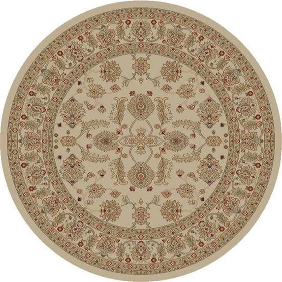 Concord Global 44420 5 ft. 3 in. Jewel Antep - Round, Ivory