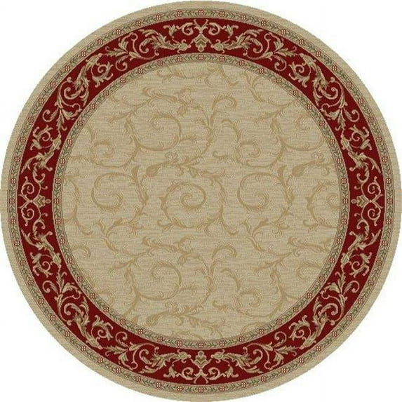 Concord Global 43920 5 ft. 3 in. Jewel Veronica - Round, Ivory