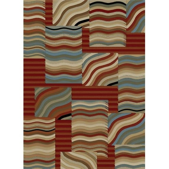 Concord Global 60905 5 ft. 3 in. x 7 ft. 3 in. Soho Waves - Multi Color
