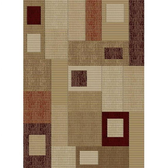 Concord Global 61017 7 ft. 10 in. x 10 ft. 10 in. Soho Rectangles Tonel