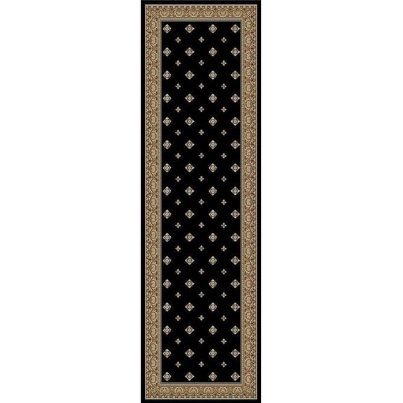 Concord Global 63032 2 ft. 3 in. x 7 ft. 3 in. Ankara Pin Dot - Black