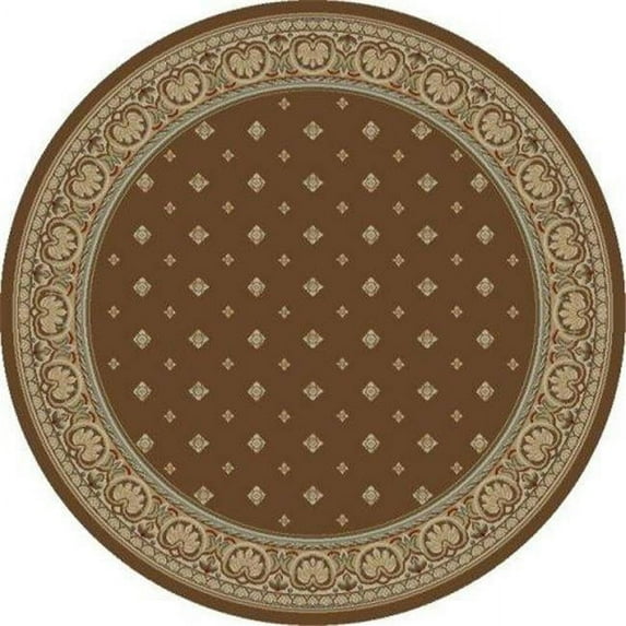 Concord Global 63080 5 ft. 3 in. Ankara Pin Dot - Round, Brown