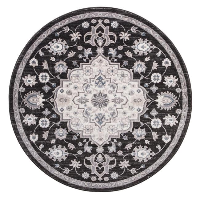 Concord Global 7 ft. 10 in. Lara Center Medallion Round - Anthracite ...