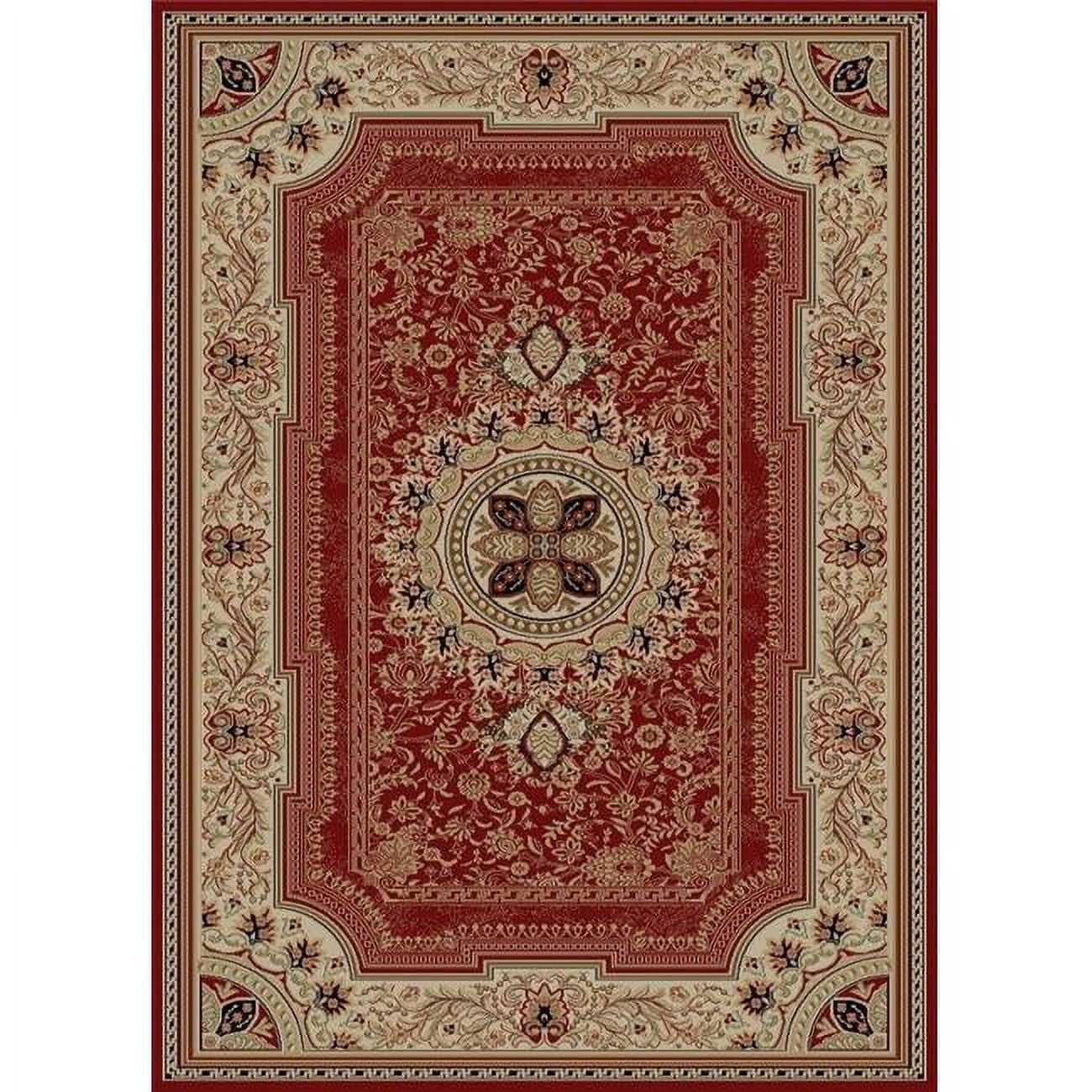 Handmade Look Red Synthetic 2'2" x 7'3" Stain-Resistant Runner Rug