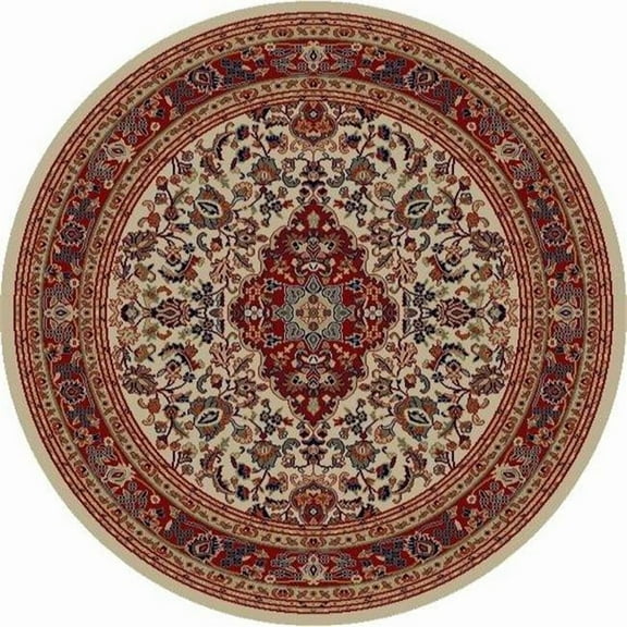 Concord Global 41020 5 ft. 3 in. Jewel Heriz - Round, Ivory