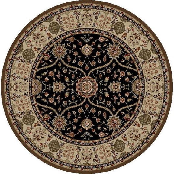 Concord Global  Kashan Heriz - Anthracite - 6 ft. 7 in. x 9 ft. 3 in.