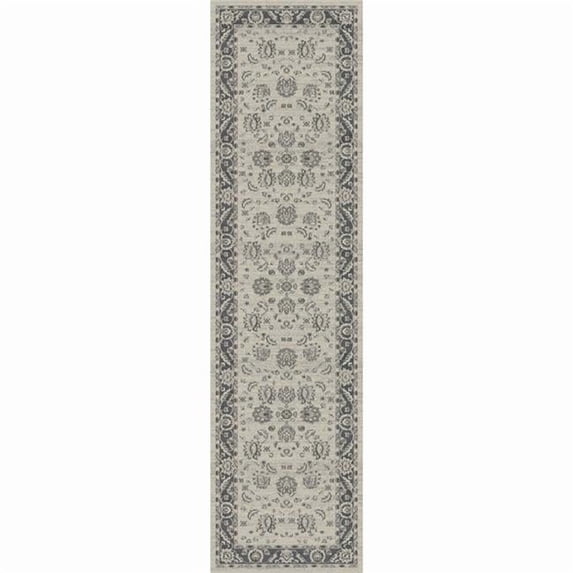 Concord Global 28222 2 ft. x 7 ft. 3 in. Kashan Mahal - Ivory