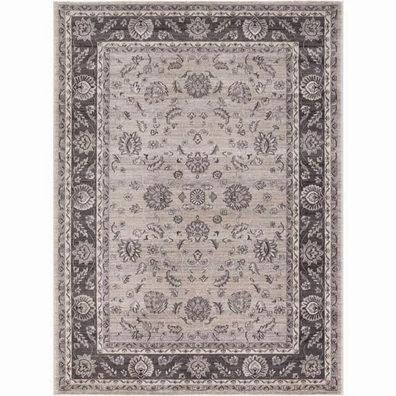 Concord Global 28225 5 ft. 3 in. x 7 ft. 3 in. Kashan Mahal - Ivory