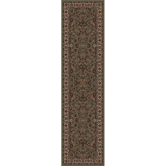 Concord Global Persian Classics Kashan - Green - 5 ft. 3 in. x 7 ft. 7 in.