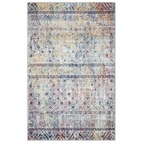 Concord Global Trading 72015 5 x 7 ft. Vintage Piazza Geometric Rectangle Area Rug, Multi Color