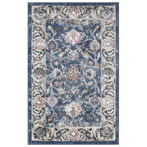 Concord Global Trading 72345 5 x 7 ft. Istanbul Border Area Rug, Navy
