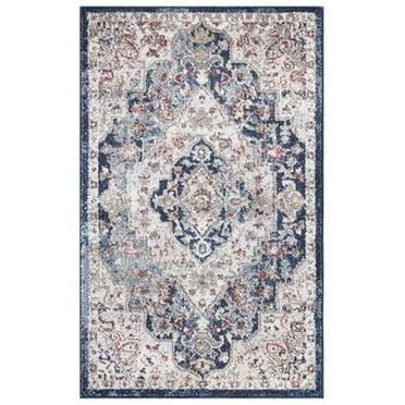 Concord Global Trading 72543 3 x 4 ft. Vintage Montreal Medallion Rectangle Area Rug, Navy