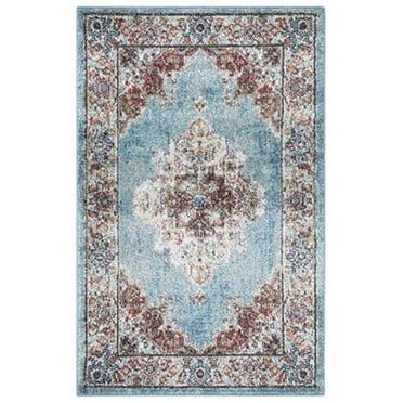 Concord Global Trading 72865 5.3 x 7.3  ft. Vintage Elegance Medallion Rectangle Area Rug, Blue