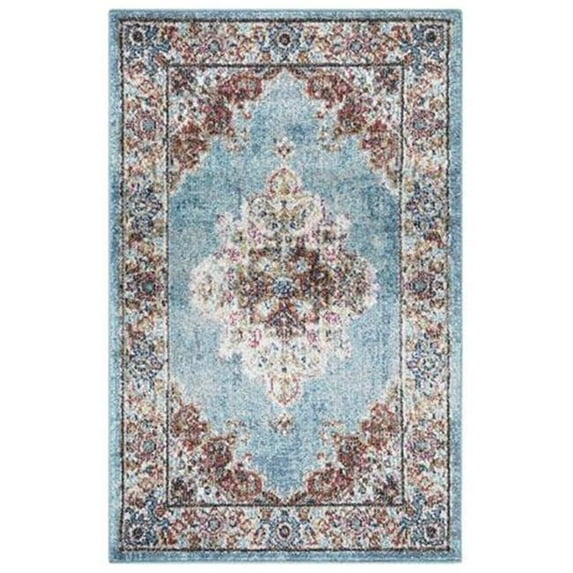 Concord Global Trading 72865 5.3 x 7.3 ft. Vintage Elegance Medallion Rectangle Area Rug, Blue