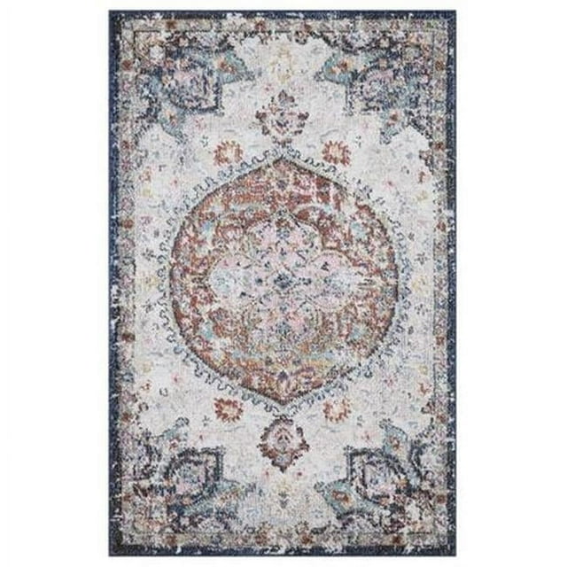 Concord Global Trading 72923 3 x 4 ft. Vintage Florence Medallion Rectangle Area Rug, Ivory