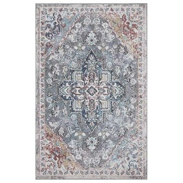 Concord Global Trading 73063 3 x 4 ft. Vintage Tabriz Medallion Rectangle Area Rug, Gray