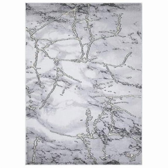 Concord Global Trading 80624 3 x 5 ft. Brighton Dallas Abstract Rectangle Area Rug, Gray