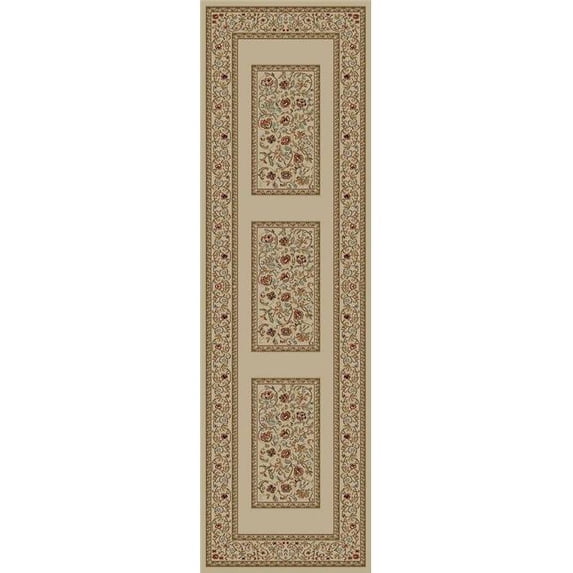 Concord Global Trading Ankara Collection Floral Border Area Rug