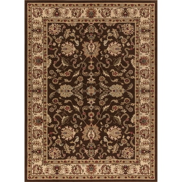 Concord Global Trading Concord Global Ankara Mogul Area Rug Red/Beige 5'3" Round 6' Square Indoor Dining Room Round