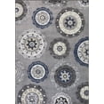 thumbnail image 1 of Concord Global Trading Concord Global Charlotte Oasis Area Rug Grey/Ivory 6'7" x 9'3" 7' x 9' Living Room, 1 of 3
