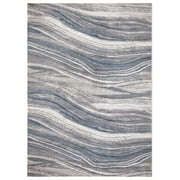 Concord Global Trading Concord Global Jefferson Collection Marble Stripes Area Rug Grey/Blue 7'10"x9'10" Polypropylene 8' x 10' Living Room