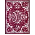 thumbnail image 1 of Concord Global Trading Concord Global Jefferson Collection Vintage Area Rug Red/Ivory 5'3"x7'3" 5' x 8' Dining Room, 1 of 4