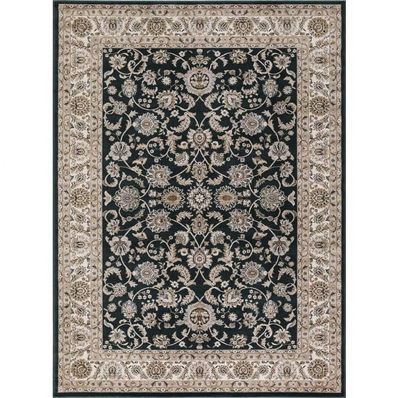 Concord Global Trading Concord Global Kashan Izmir Area Rug Green/Ivory 5'3" x 7'3" 5' x 8'