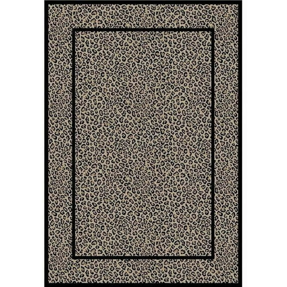 Concord Global Trading Concord Global Leopard Animal Area Rug 3'11" x 5'7" 4' x 6' Indoor Entryway Rectangle