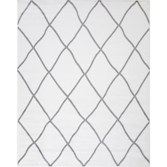 Concord Global Trading Concord Global Madison Trellis Area Rug Ivory 2'7"x 4'1" 3' x 5' Entryway