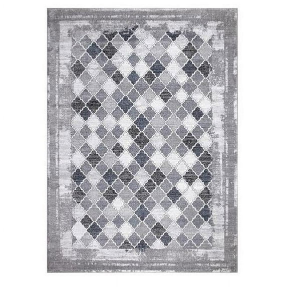 Concord Global Trading Concord Global Positano Collection Siena Gray Area Rug 7'10''x10'6" 8' x 10' Living Room