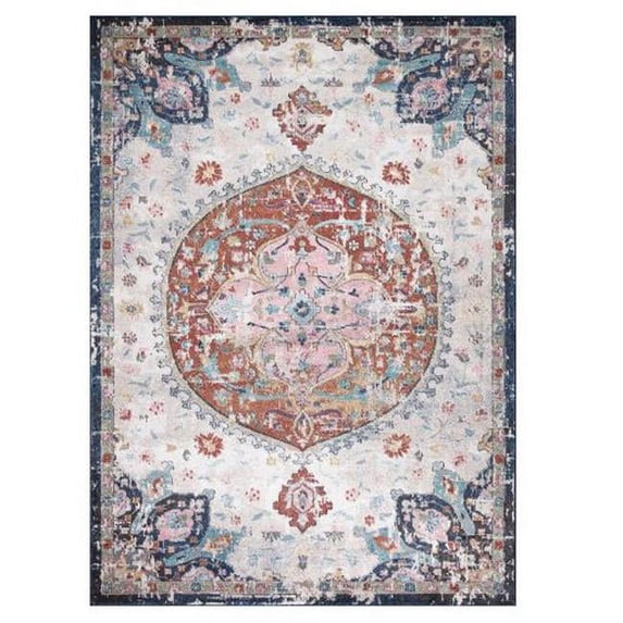 Concord Global Trading Concord Global Vintage Collection Florence Ivory Area Rug 7'10''x10'6" 8' x 10' Living Room