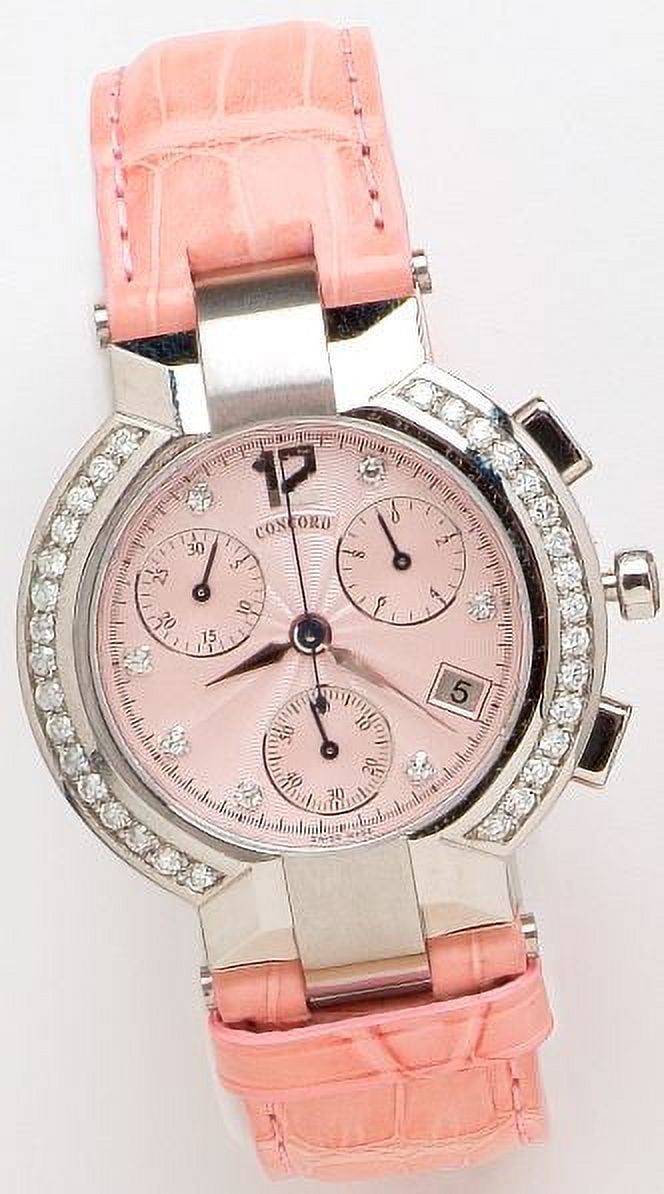 CONCORD CONFECTIONS Concord La Scala Chronograph Diamond Bezel Diamond Hour Markers Date