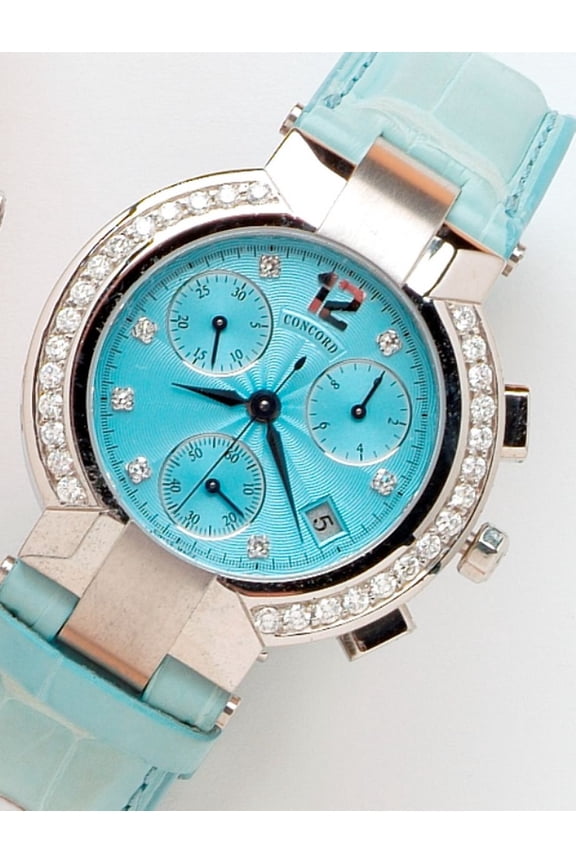 Concord La Scala Chronograph with Diamond Markers and Diamond Bezel