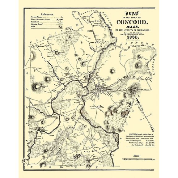 Concord Massachusetts - Pendleton 1830 Poster Print by Pendleton Pendleton (24 x 36) # MACO0003