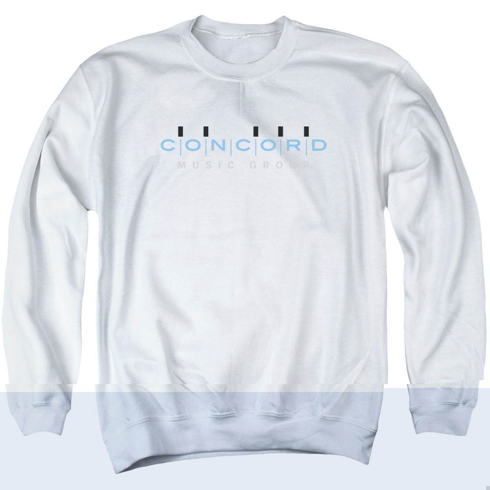 thumbnail image 1 of Concord Music Concord Logo Adult Crewneck Sweatshirt White, 1 of 2