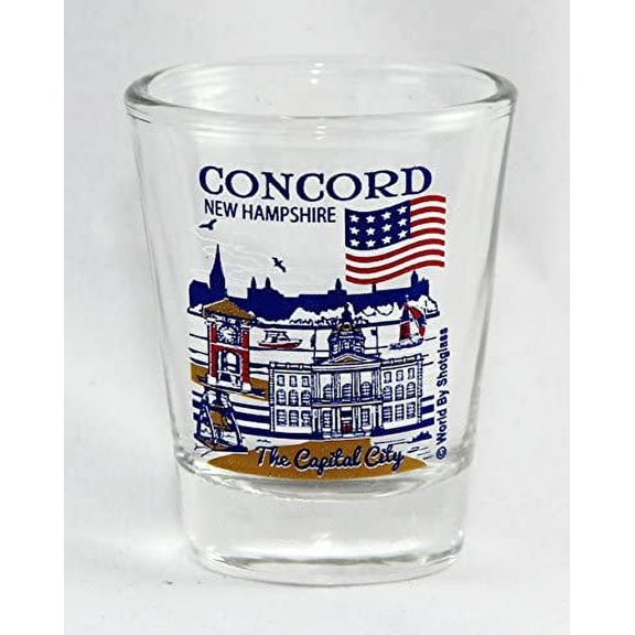 Concord New Hampshire Great American Cities Collection Shot Glass