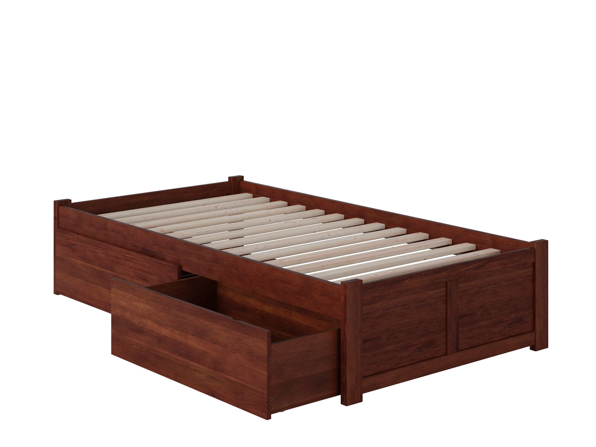 Atlantic furniture concord platform bed with flat panel foot board and 2 urban bed drawers deals