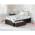thumbnail image 1 of Concord Platform Bed with Flat Panel Foot Board and 2 Urban Bed Drawers, Multiple Colors, Multiple Sizes, 1 of 8