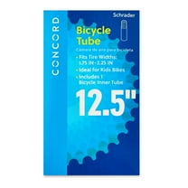 Concord Replacement Bicycle Inner Tube, 12.5", Schrader Valve