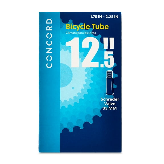 Concord Replacement Bicycle Inner Tube, 12.5", Schrader Valve